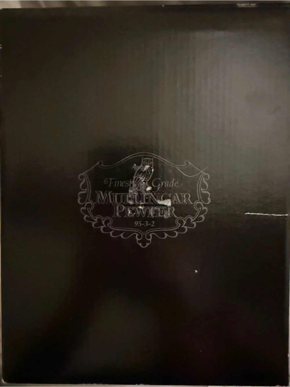 NIOB Mullingar Pewter Claddagh Champagne Flutes 8” Boxed Monogram “F”